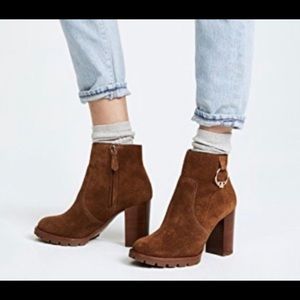 Sofia Lug Sole Booties - TORY BURCH